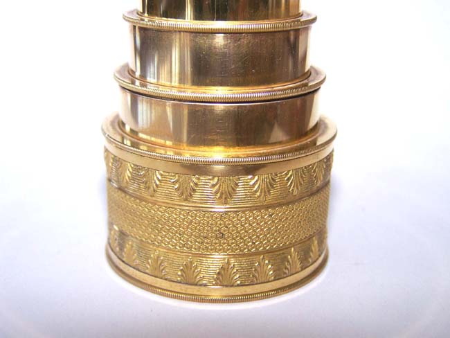 An Absolutely Magnificent 6 Draw Gilt Brass Pocket Telescope by W & S Jones, London, circa 1820 — image 2
